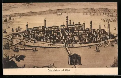 AK Capodistria / Koper, Panorama nel 1700