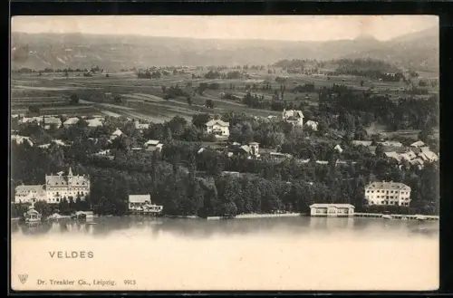 AK Bled / Veldes, Panoramablick auf den Ort
