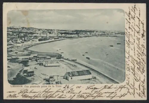 AK Lisbonne, Vue générale prise de la Tour