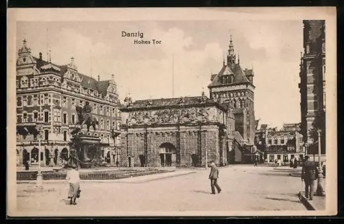 AK Danzig, Partie am Hohen Tor