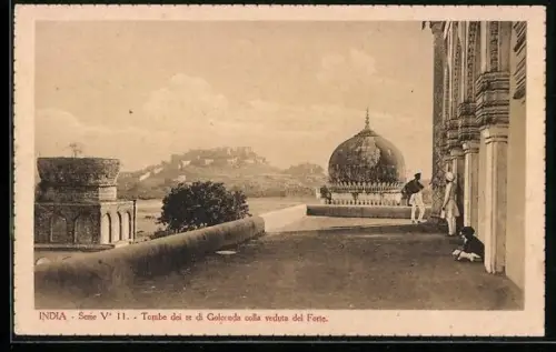 AK Golconda, Tombe dei re colla veduta del Forte