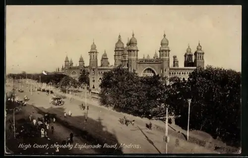 AK Madras, High Court, Showing Esplanade Road