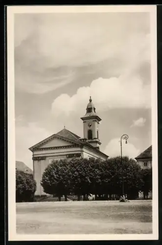 AK Terezin, Strassenpartie mit Kapelle