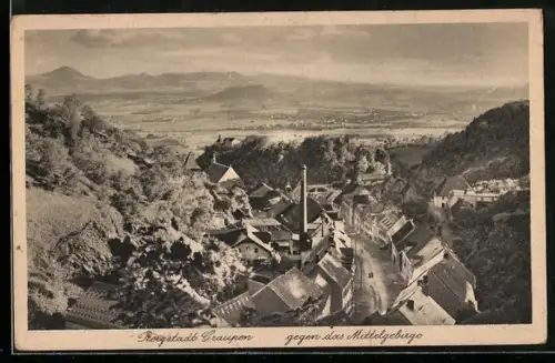 AK Graupen, Teilansicht gegen das Mittelgebirge
