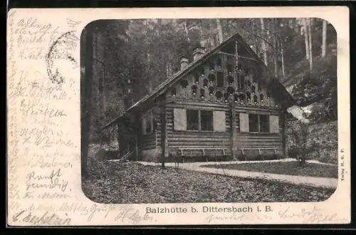AK Dittersbach i. B., An der Balzhütte