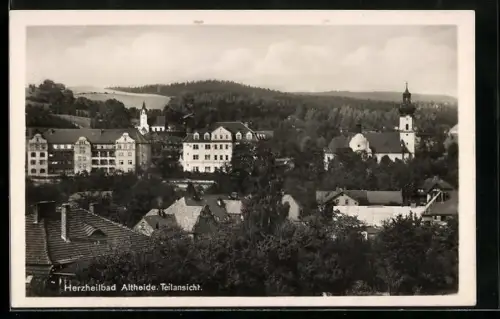 AK Bad Altheide, Teilansicht mit Kirche