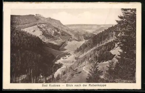AK Bad Kudowa, Blick nach der Rabenkoppe