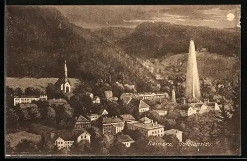 AK Reinerz, Totalansicht mit Kirche