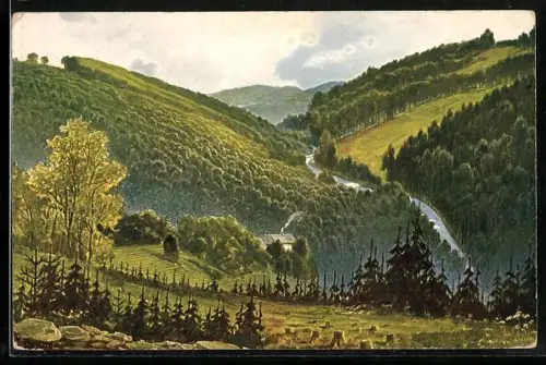 AK Bad Kudowa, Heuscheuerstrasse