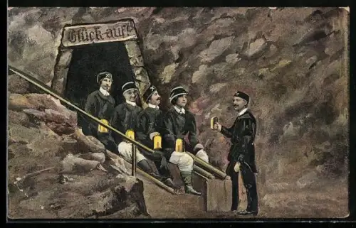 AK Rutsche im Bergwerk Berchtesgaden, Salzbergwerk