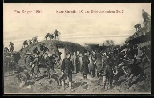 AK Kong Christian IX. paa Dybbolskandsen No. 2
