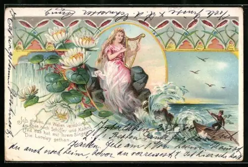 AK Schöne Loreley spielt ein Lied für Seefahrer