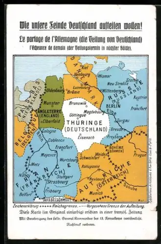 AK Wie Deutschland unter seinen Feinden aufgeteilt werden soll