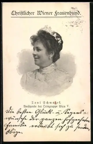 AK Wien, Toni Schmosel, Vorsitzende Christlicher Wiener Frauenbund