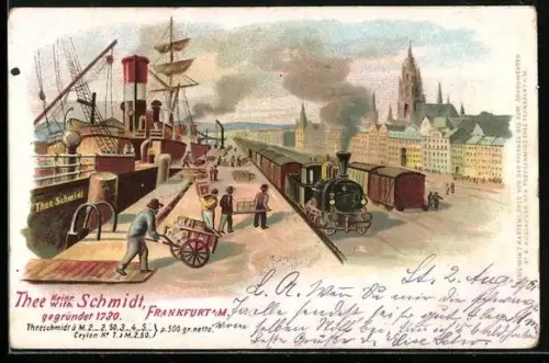 Lithographie Frankfurt am Main, Ausladung von Thee