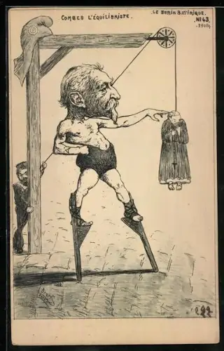 Künstler-AK Charles Denizard (Orens): Combes L`équilibriste