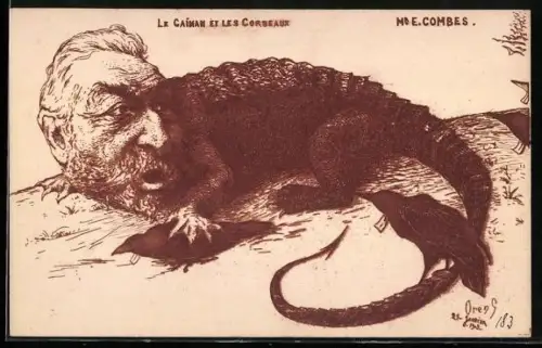 Künstler-AK Charles Denizard (Orens): Le Caiman et les Corbeaux