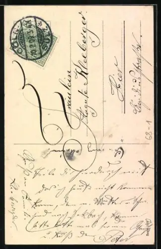 AK Dame mit Spitzenfächer in der Hand