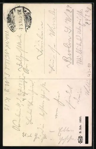 AK Liebespaar in einem Ruderboot