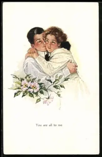 Künstler-AK Ruab Gnischaf: You are all to me, junges Liebespaar