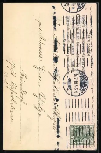 AK Junge Mutter mit Kind auf dem Rücken, Mutterglück