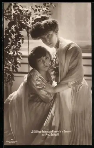AK Prinzessin Rupprecht von Bayern und Prinz Luitpold