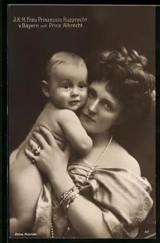 AK I. K. H. Frau Prinzessin Rupprecht von Bayern mit Prinz Albrecht