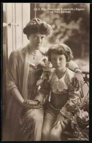 AK I. K. H. Frau Prinzessin Rupprecht v. Bayern mit Prinz Albrecht
