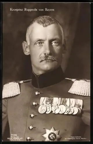 AK Kronprinz Rupprecht von Bayern im Porträt