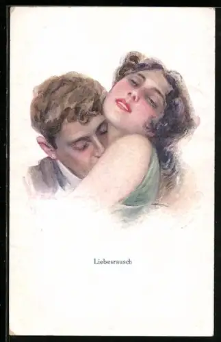 AK Leidenschaftliches Liebespaar