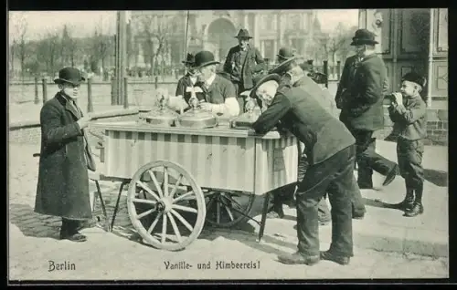 AK Berlin, Eisverkäufer mit Stand