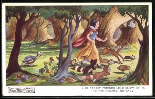 AK Walt Disney`s Schneewittchen im Wald