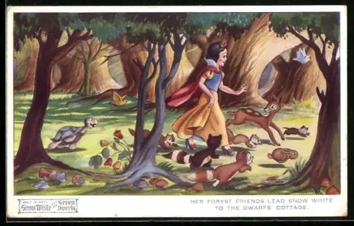AK Walt Disney`s Schneewittchen im Wald