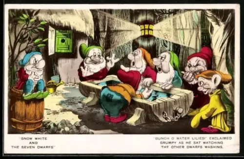 AK Schneewittchen und die sieben Zwerge, Bunch o` water lilies! Exclaimed Grumpy..., Comic von Walt Disney