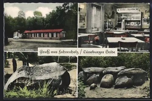 AK Fahrenholz /Lüneburger Heide, Gasthaus Zum Dreieck v. Heinz Richter, Siebensteinhäuser