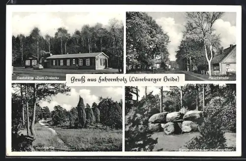 AK Fahrenholz /Lüneburger Heide, Gasthaus Zum Dreieck, Hauptstrasse, Siebensteinhäuser