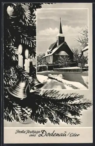 AK Dodenau, Die Kirche im Winter