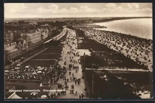 AK Warnemünde, Blick auf die Strandpromenade