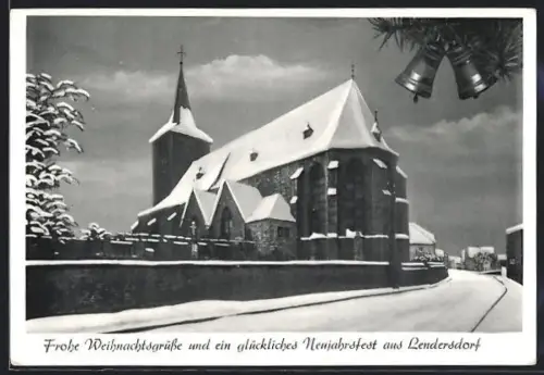 AK Lendersdorf, Kirche im Winter