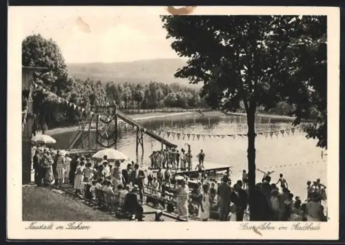 AK Neustadt in Sachsen, Strandbäder am Stadtbad