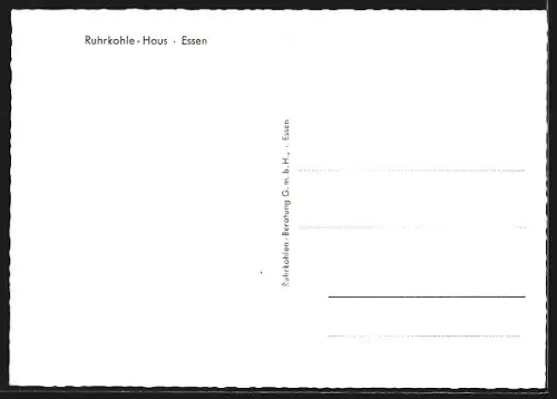 AK Essen / Ruhr, Ruhrkohle-Haus bei Nacht
