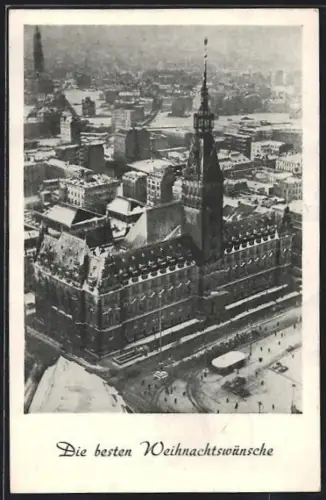 AK Hamburg, Rathaus im Schnee