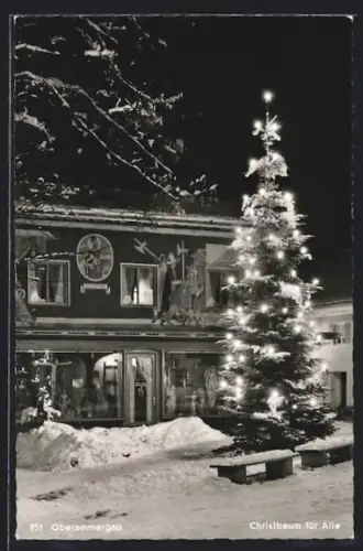 AK Oberammergau, Christbaum für Alle