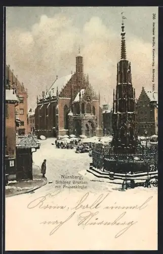 AK Nürnberg, Schöner Brunnen, Frauenkirche