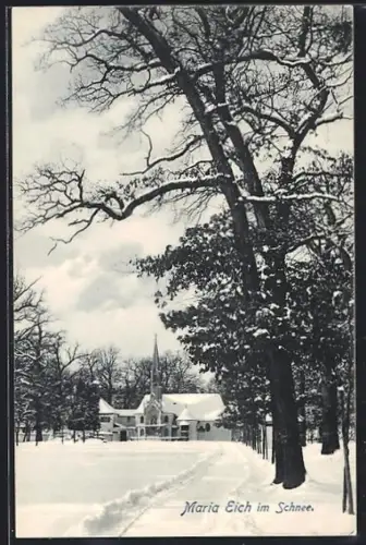 AK Maria Eich, Kirche im Schnee