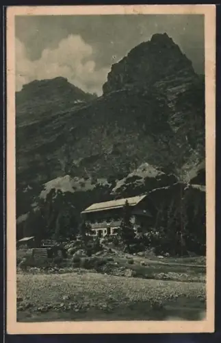 AK Partenkirchen, Angerhütte im Hinterreintal