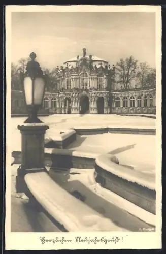 AK Dresden, Zwinger im Winter