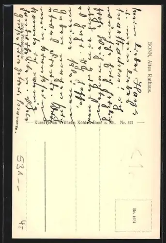 AK Bonn a. Rh., Altes Rathaus, Weihnachtsbaum