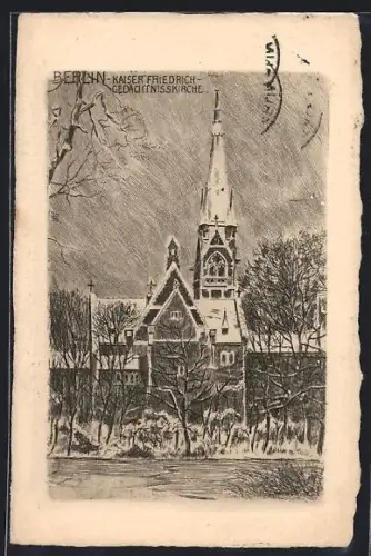 AK Berlin-Tiergarten, Kaiser-Friedrich-Gedächtniskirche