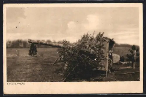 AK Scheinbatterie auf einem Feld